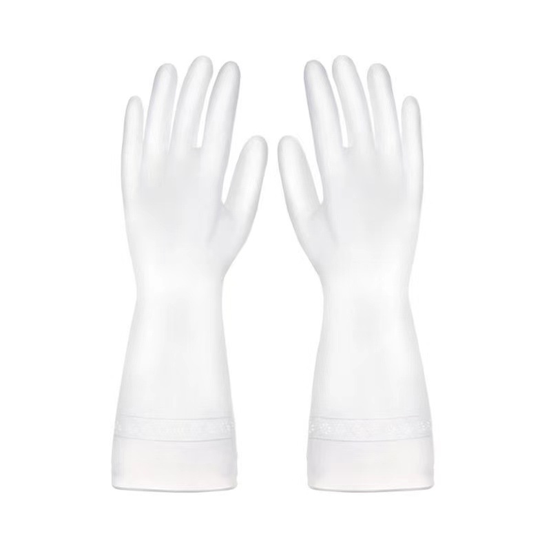 Nitrile kitchen rubber dishwashing gloves wholesale latex household cleaning gloves plastic Oxford waterproof durable