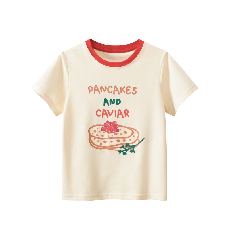 Grrr children's short sleeve T-shirt 2024 summer new big children Korean cartoon short sleeve jacket a generation of hair