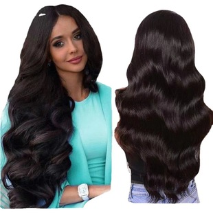 2023 Amazon European and American wig women's long curly hair African big wave high temperature silk wig head cover long wig