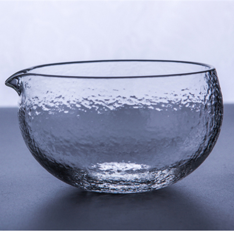 Glass tea bowl fine grain round bowl tea wash male cup spot supply tea bowl set Zen bowl large tea bowl dry