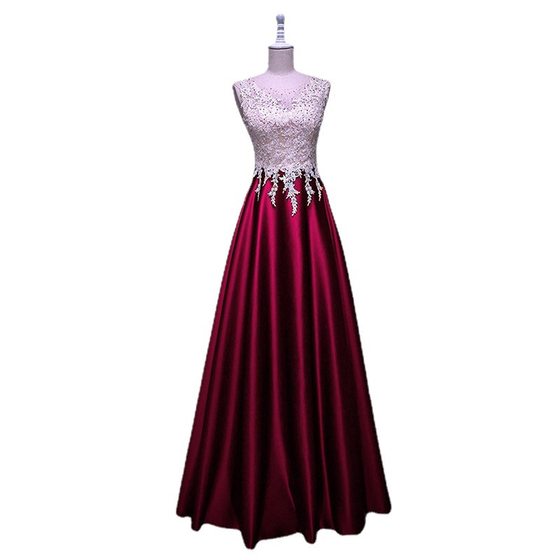 Foreign Trade Sexy Evening Dress 2024 New Banquet Women's Long Wedding Dress Annual Meeting Dress Women's Dress Simple