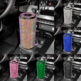 Car Paper Box Hanging Car Tissue Box Diamond Creative Cute Women's Decorative Sun Visor Car Napkin Paper Box