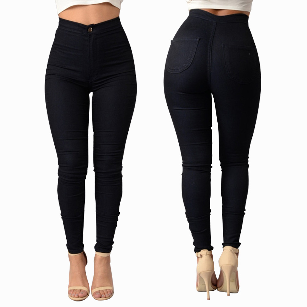 European and American stretch candy color pants female slim casual pants a large number of spot