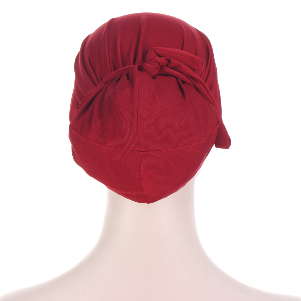 AliExpress/Amazon/ebay New Multicolor Solid Color Strap Pullover Cap Tape Cap 6 Color Chemotherapy Cap