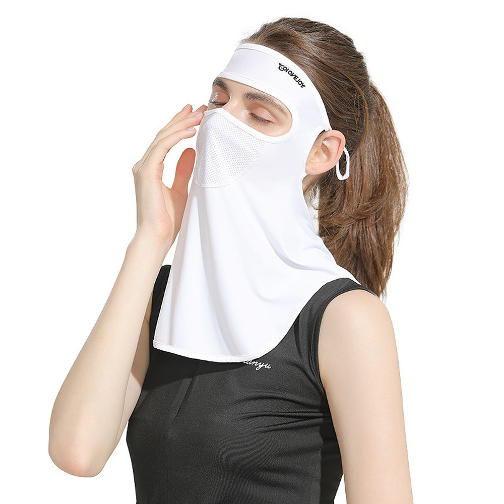 Women's Sun Protection Face Shield. For Outdoor Cycling and Golf. Icy Silk. Veil - like. Thin. Protects Face. Face Towel. Facekini.