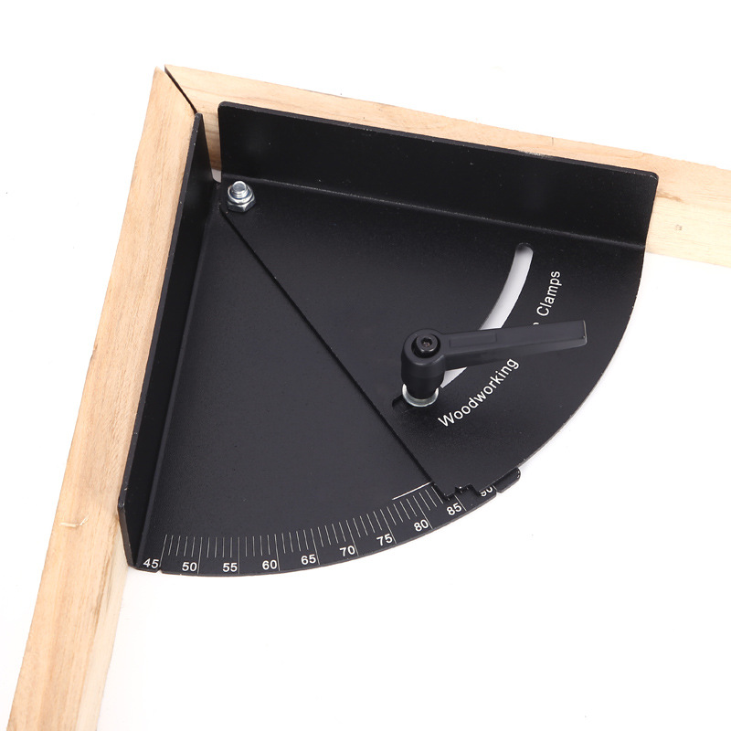 Variable angle fixture woodworking tool protractor picture frame clip adjustable 180 degree right angle clip digital display angle measuring ruler