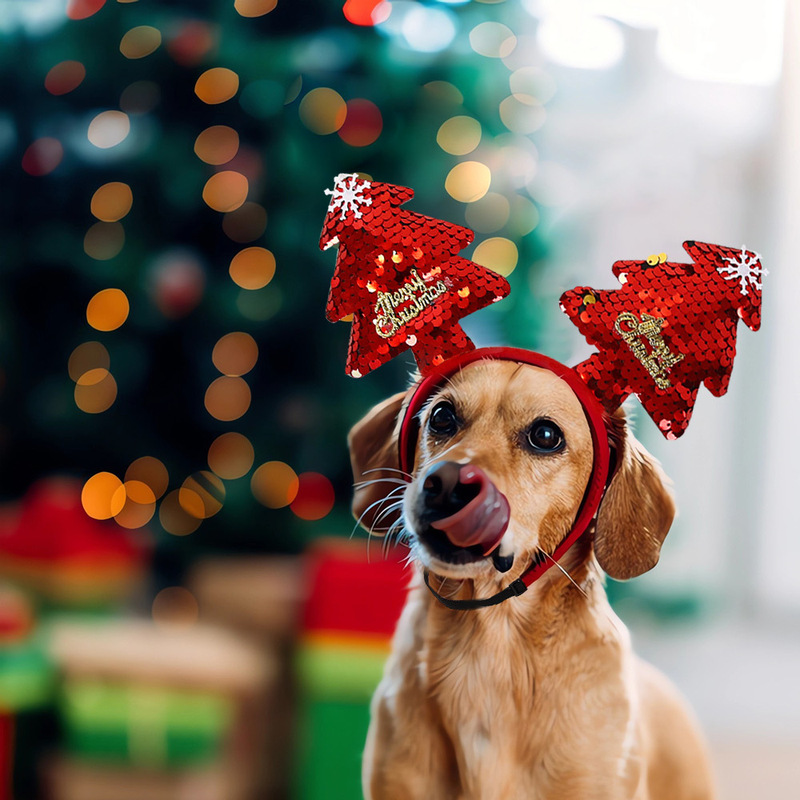 アマゾンの新しいクリスマスのペットのカチューシャはクリスマスの装飾品の祝日の雰囲気を調節して犬のカチューシャを配置することができます。|undefined