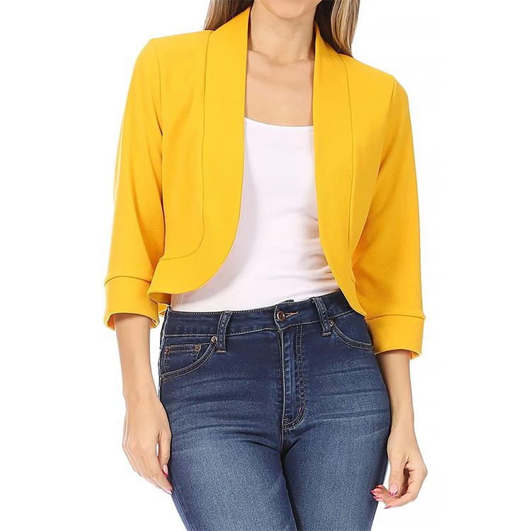 Independent station Amazon Europe and the United States best selling explosions 2022 autumn and winter new women's top solid color coat small suit women