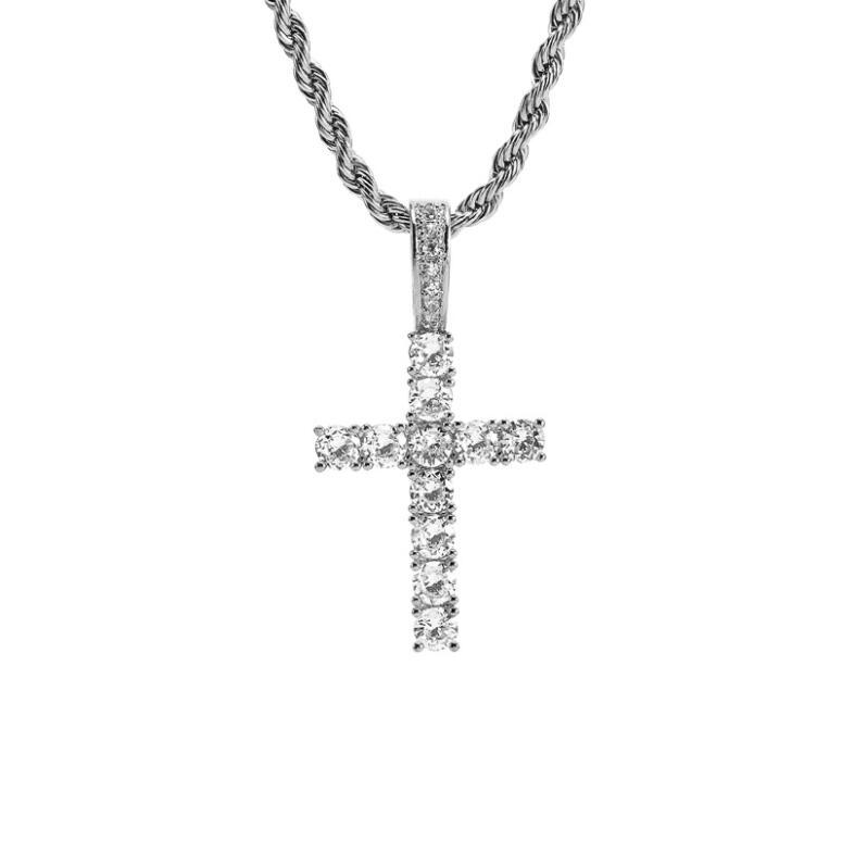 American Style Twist Chain Cross Men's Simple Jewelry Casual Pendant Hip-Hop Necklace Pendant Men's Explosive Cross