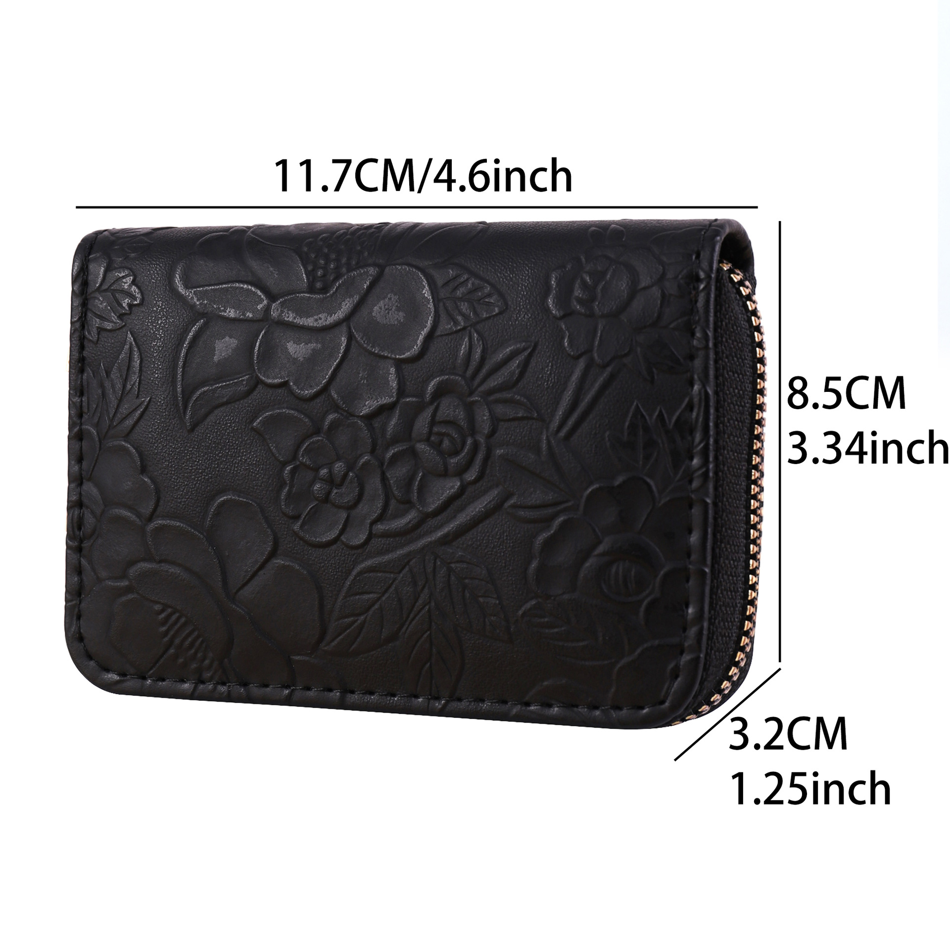 New PU leather printed organ card holder women's coin purse zipper card holder card holder large capacity multi-card holder