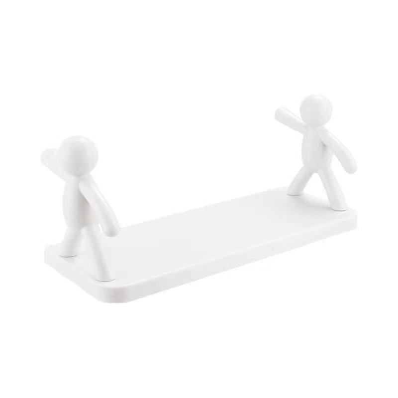 New Style Little People Storage Rack Multi-functional Creative Wall Hanging Punch-free Bathroom Cosmetic Storage Rack Kitchen Storage Rack