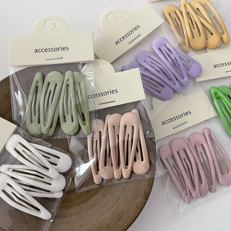 5 Pack Cute Sweet Girl Heart Small Fresh Color Hairpin Simple Personality Bangs Clip Side Clip Hairpin BB Clip
