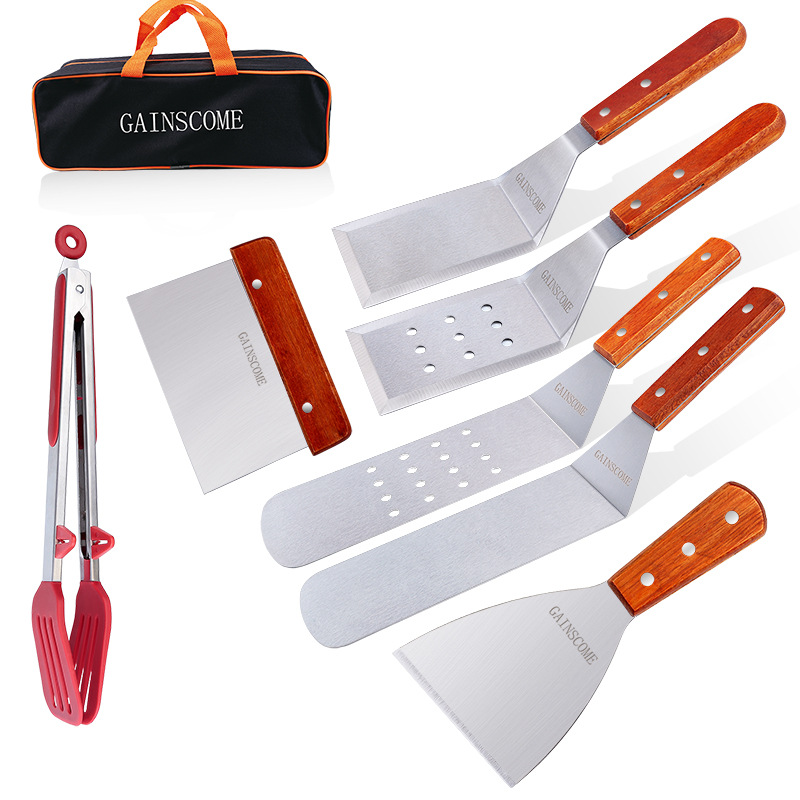 Kitchenware Shovel Burger Shovel Grilling Shovel Stainless Steel Shovel Teppanyaki Shovel Grill Tool suit Factory in stock