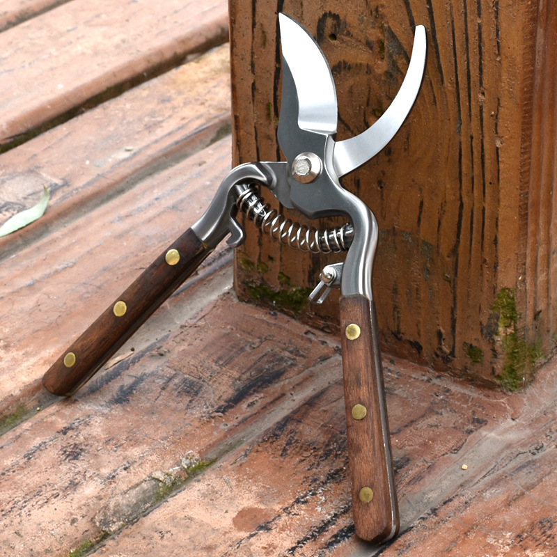 Fraxinus mandshurica wood handle pruning shears Floral Garden Fruit tree pruning branch pruning shears knife labor-saving household gardening tools