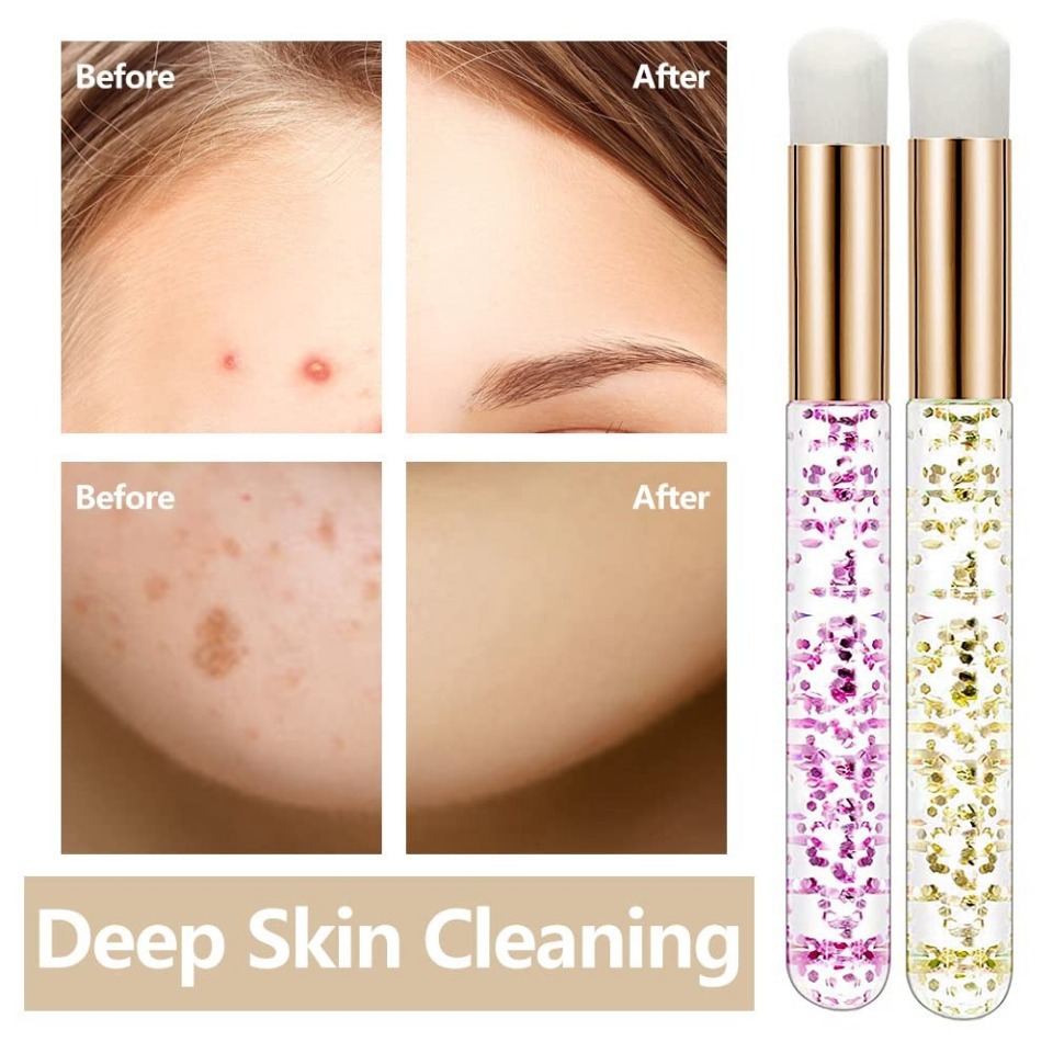 Cross-border new sequined mousse brush single nose wash brush powder head cleansing brush pore cleaning brush blackhead brush