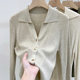 Lasel long sleeve knitted bottoming shirt 2024 spring and autumn new foreign style top wholesale Korean long sleeve women's sweater tide