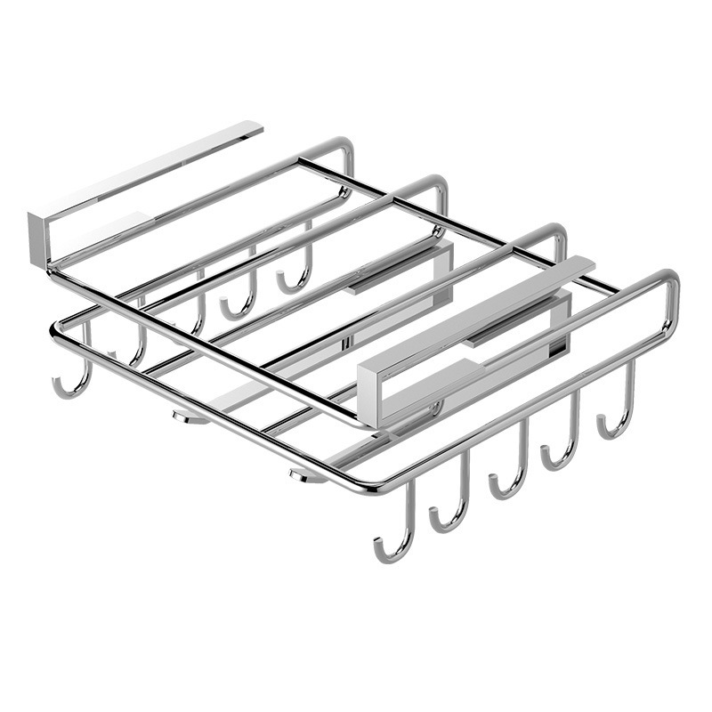 キッチン収納ラック多機能オーガナイザー鍋フックキャビネットドア取り付けキッチン用品ホルダー|undefined