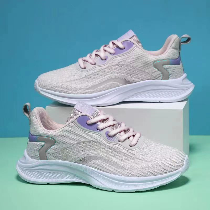 Shoes women's spring new ladies fly woven lightweight breathable shoes wholesale running shoes manufacturers casual sneakers women's tide