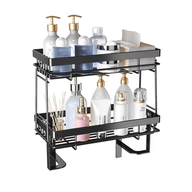 Cross-border dedicated multi-functional removable punch-free toilet toilet top tissue sundries storage rack