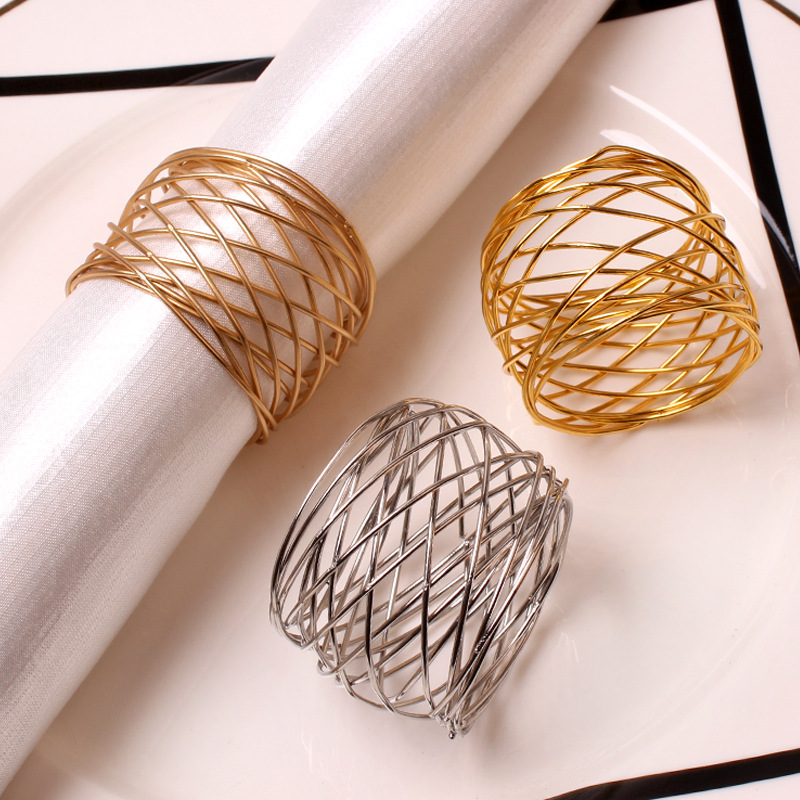 Hand-woven hotel restaurant barbed wire napkin ring mouth cloth ring napkin buckle napkin ring manufacturers wholesale