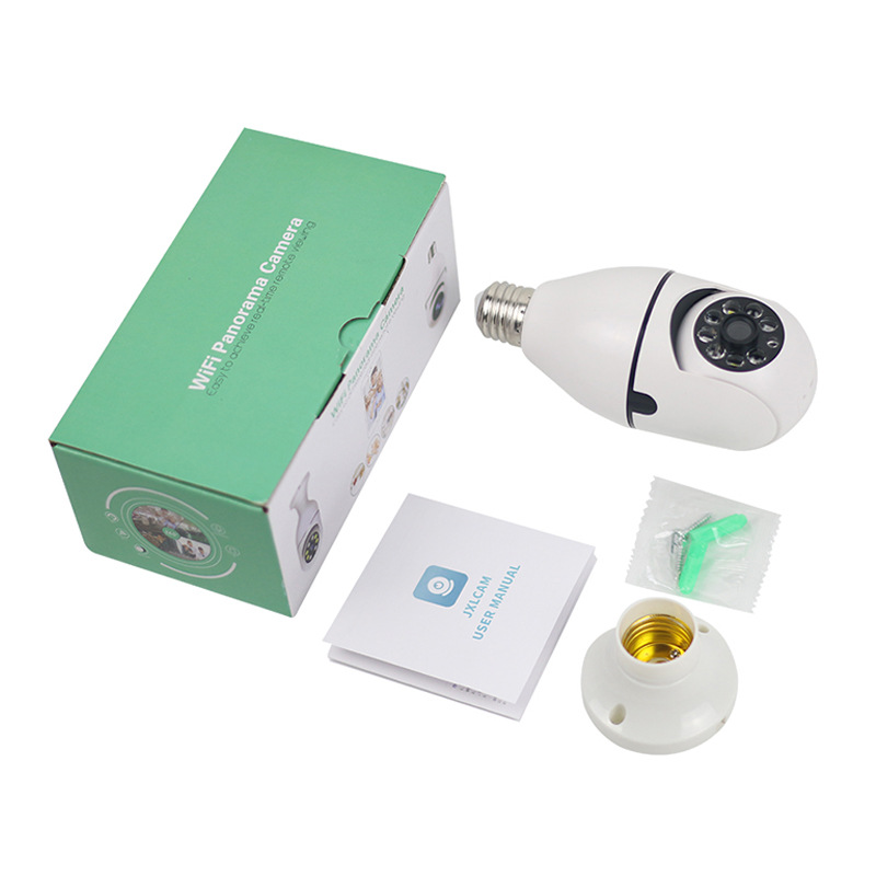 e27 bulb camera Wireless wifi smart 360 degree panoramic indoor HD night vision baby surveillance camera