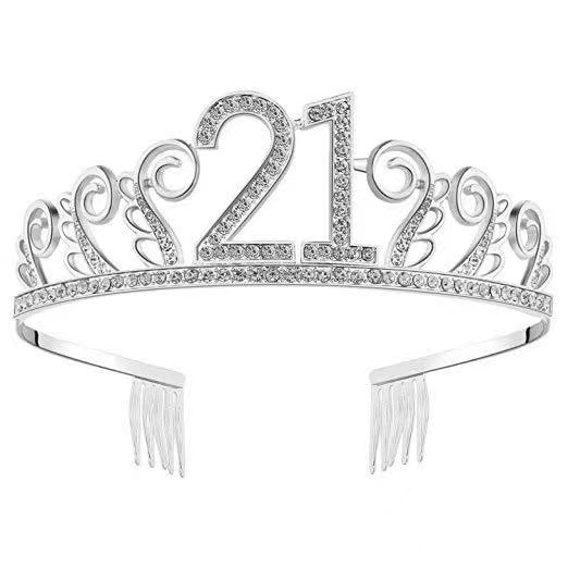 Europe and the United States digital birthday 10~100 years old crown headdress hair crown cake decoration ornaments cross-border wholesale