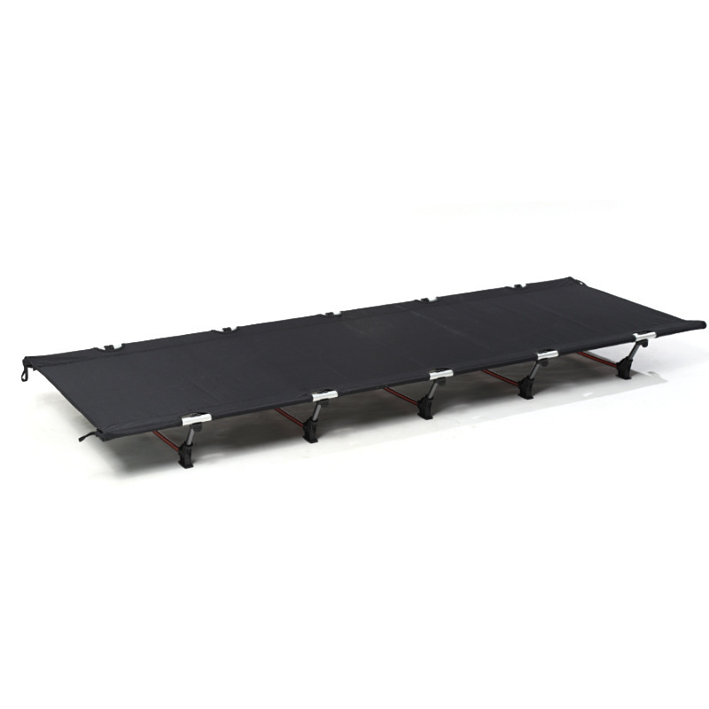 Outdoor Folding Bed Camping Bed Portable Aluminum Alloy Single Accompanying Bed for Lunch Break Beach Camping Simple Camp Bed