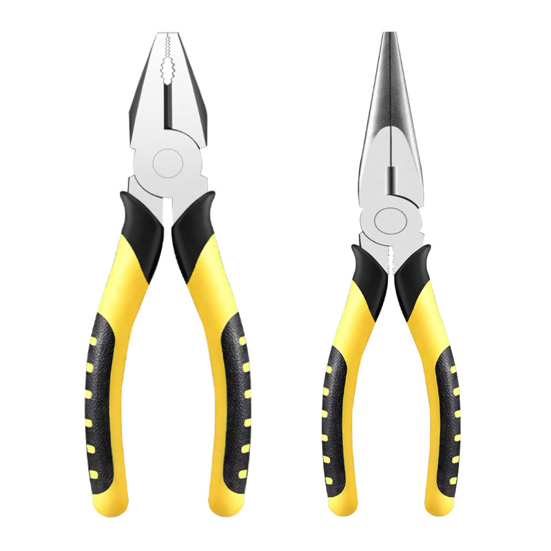 Wire pliers industrial-grade vise 8-inch wire pliers pointed mouth diagonal pliers electrician multi-functional labor-saving wire pliers