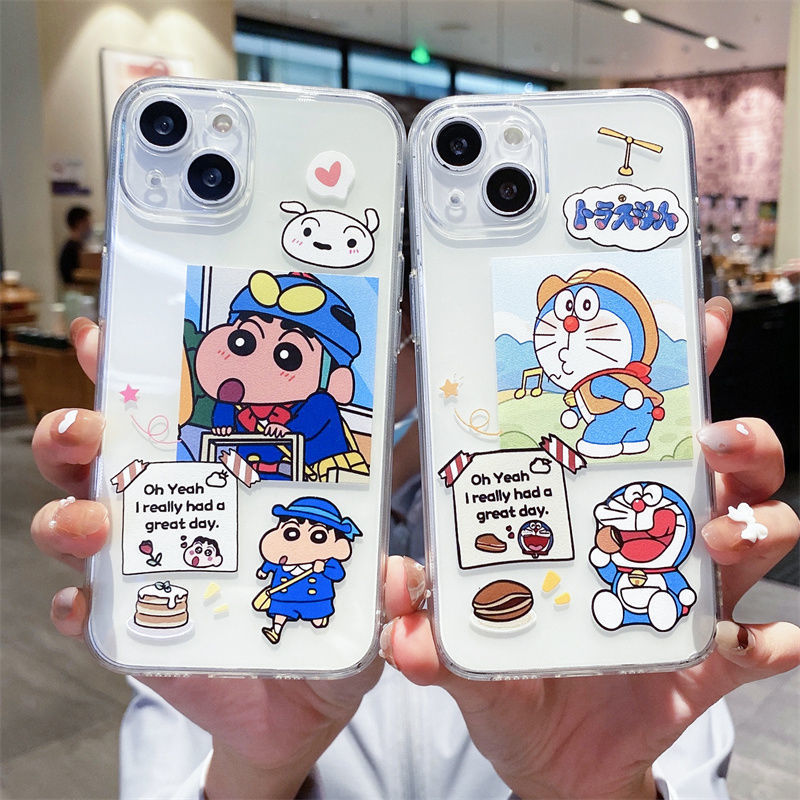 蠟筆小新叮噹貓蘋果手機殼iPhone13promax精孔xsmax防摔8plus全包