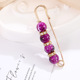 101# pin purple brushed 4 beads 7.5cm