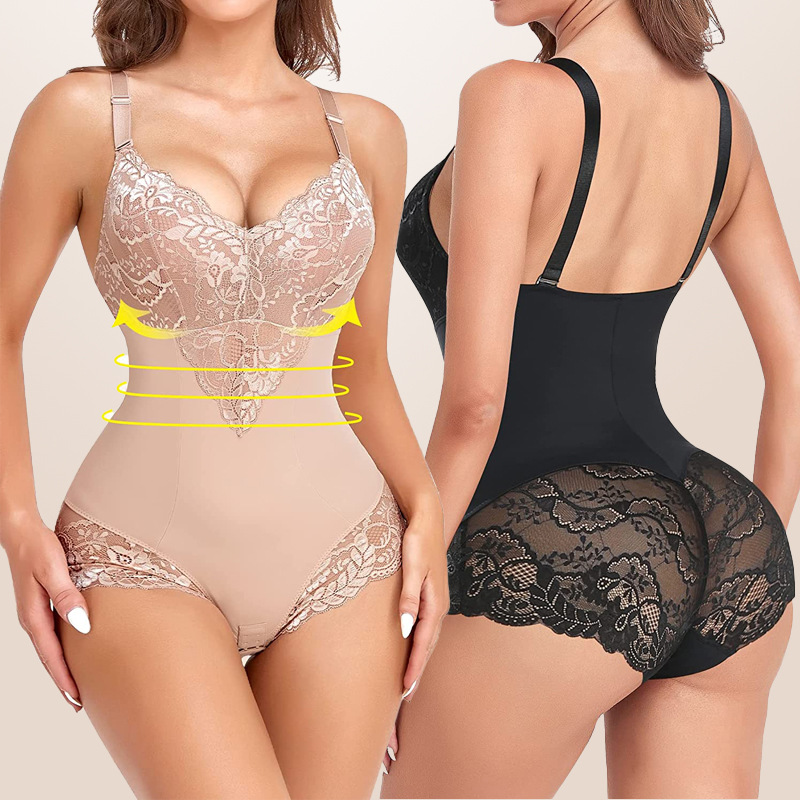 Cross-border European and American women's sexy one-piece corset belly contracting hip lifting body shaping underwear tight breathable one-piece corset