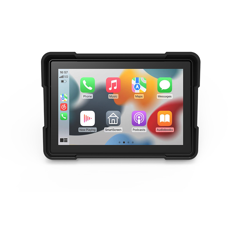 Cross-border hot sale motorcycle 5-inch wireless Carplay Android Apple portable IPX-7 motorcycle recorder