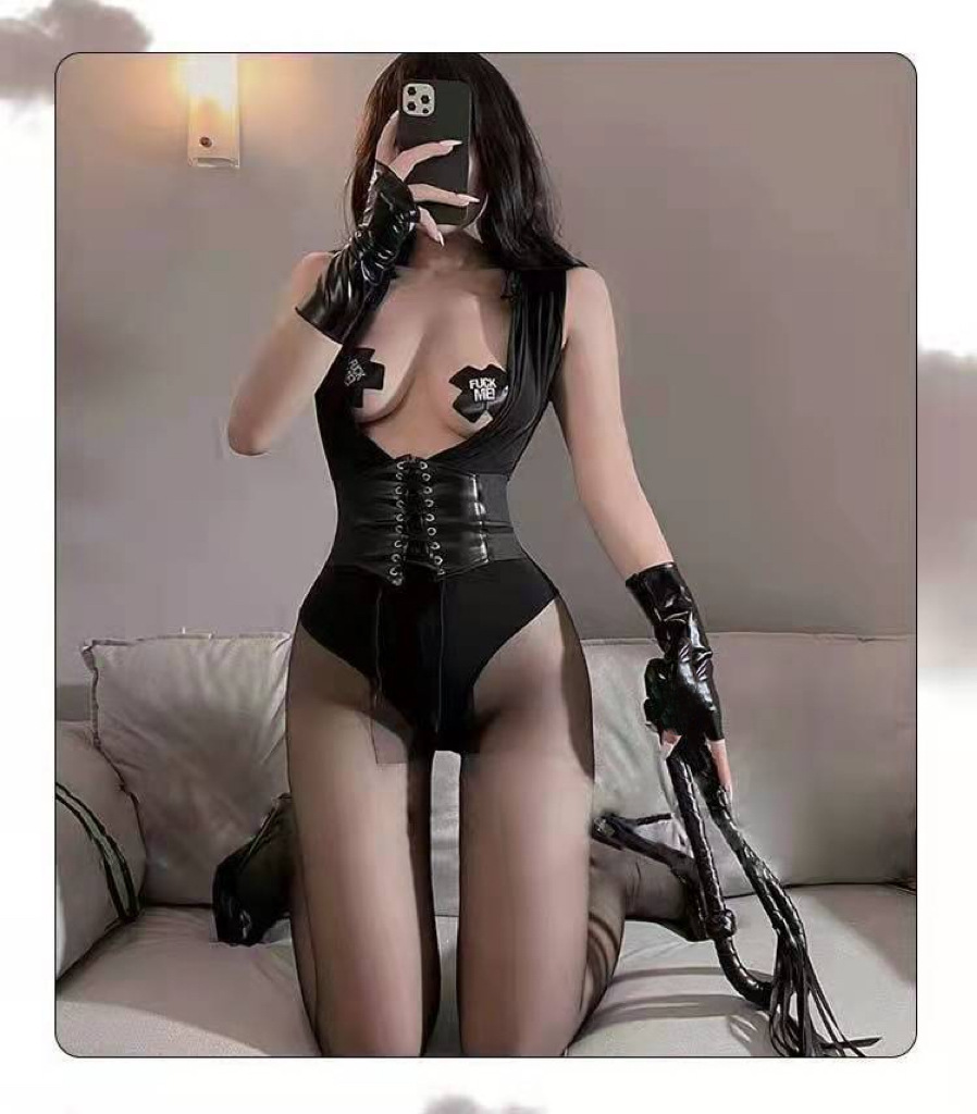 Sexy Underwear PVC Mirror Leather Sexy Accessories Patent Leather Gloves Leather Accessories Uniform Temptation