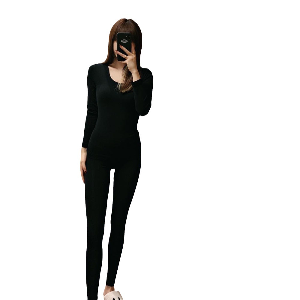 Autumn and Winter new thermal underwear Japanese ultra-thin mask heating suit female 37 degrees constant temperature quick-heating autumn clothes long pants female
