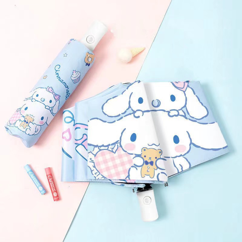 Student Yugui Dog Sun Protection UV Protection Sunny Rain Dual-purpose Umbrella Women Automatic Folding Umbrella Sunshade Umbrella Men Cartoon