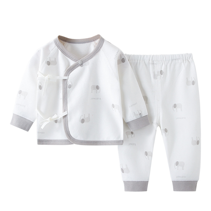 Baby Cotton Clothes Newborn Belly Protection Pajamas Newborn Combed Cotton Autumn Clothes Baby Spring and Summer Base Clothing