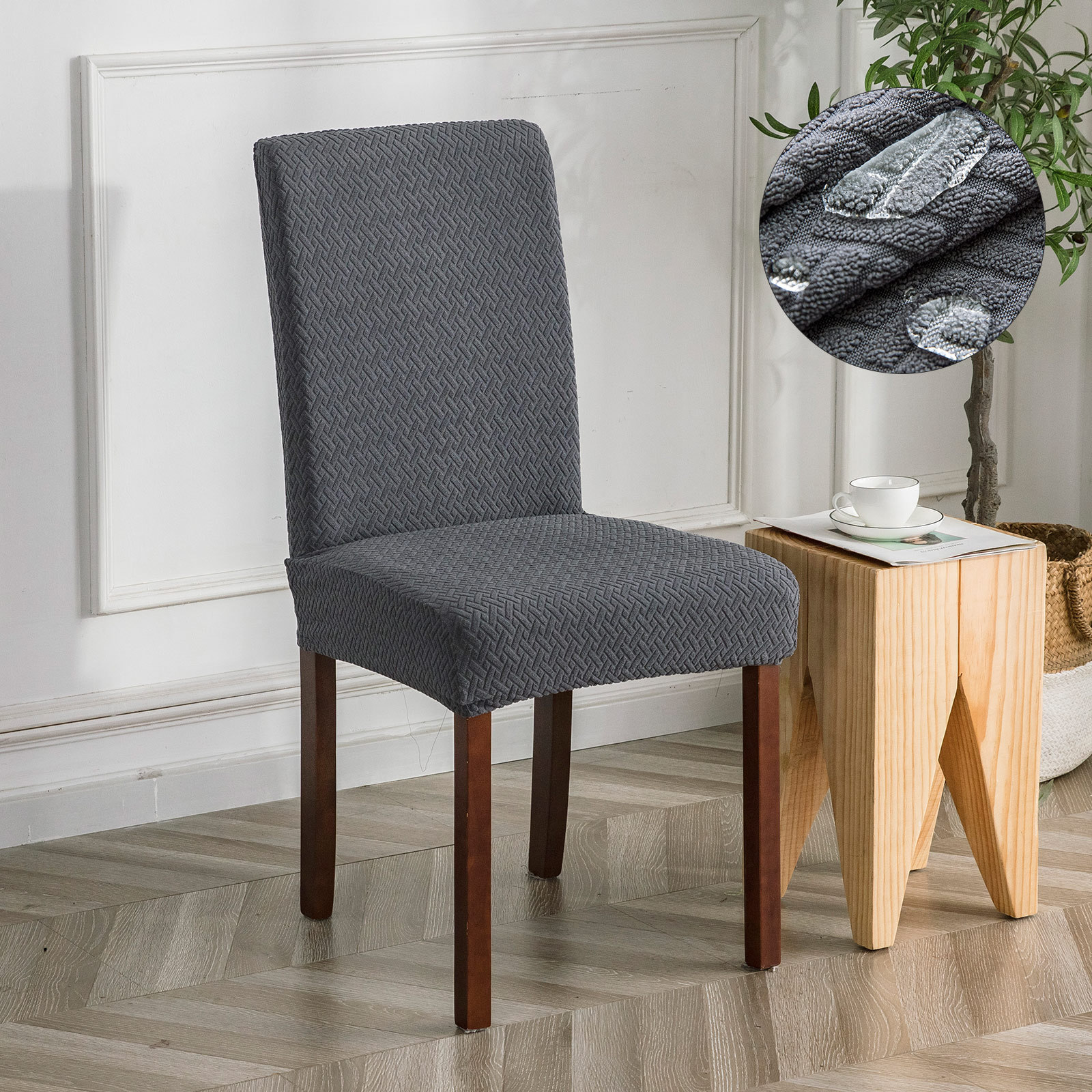 Long Lattice Waterproof Chair Cover T-Type Waterproof Chair Cover Waterproof Household Dust Cover