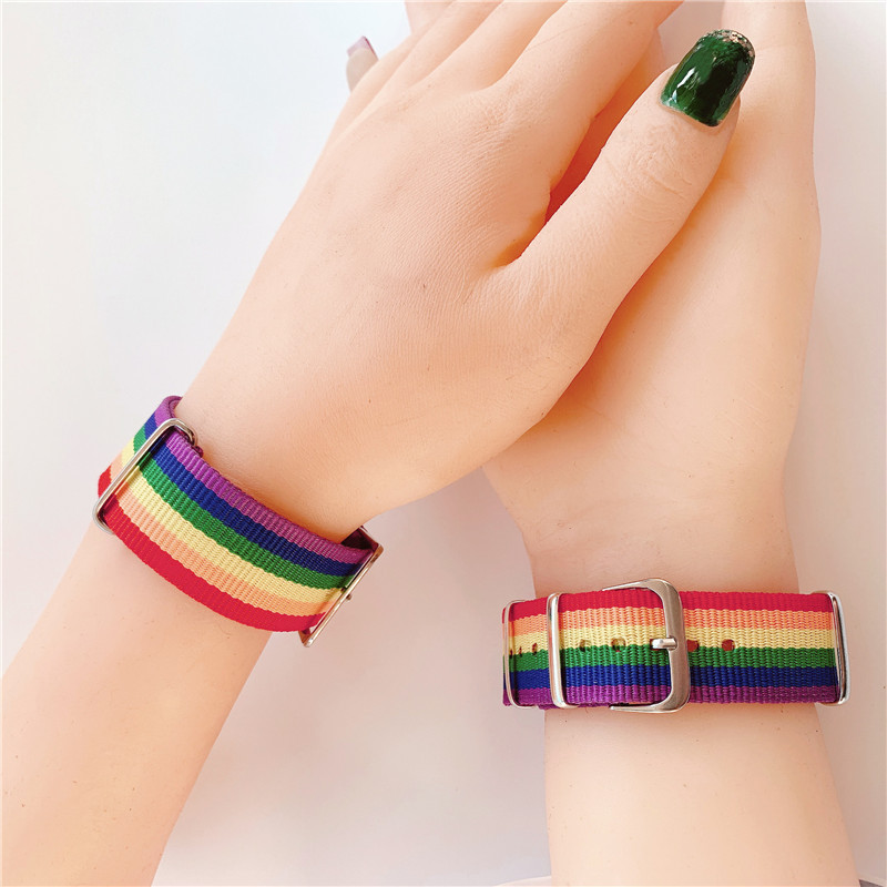 TikTok Explosions Rainbow Bracelet Micro Business Explosions ins Rainbow Bracelet Rainbow Bracelet Colorful Girl Heart Bracelet