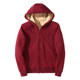 Men's Fleece-lined Thickened Hooded Sweater Teenager Cardigan Top Student Zipper Sweater Men's Size Coat