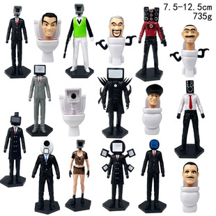 Cross-border new toilet man and monitor man hand-made model Titan TV man audio Man toy doll decoration
