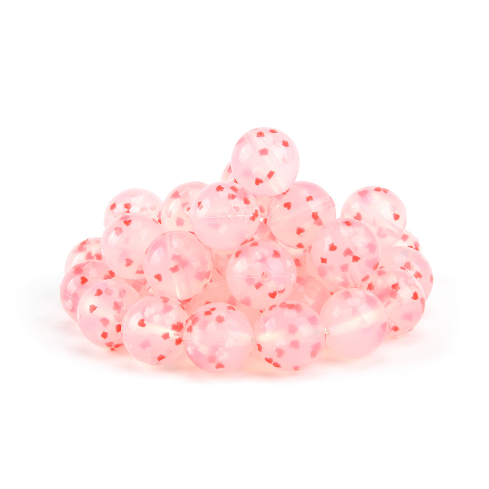 Round Transparent Love Silicone Beads 12/15/19mm Baby Molar Beads Soothing Necklace Bracelet Jewelry Accessories