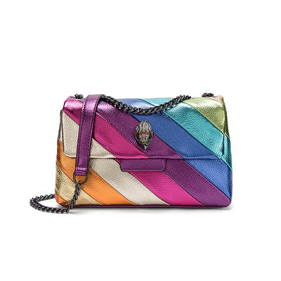 Europe and the United States Kurt Geiger Cross-border Rainbow Women's Bag Chain Shoulder Bag Eagle Head Bag Shiling Factory Outlet