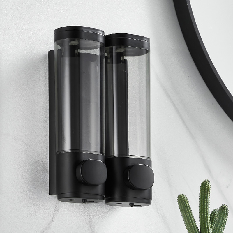 Punch-free wall-mounted manual soap dispenser hand sanitizer Wall hanger press bottle hotel shampoo shower gel box