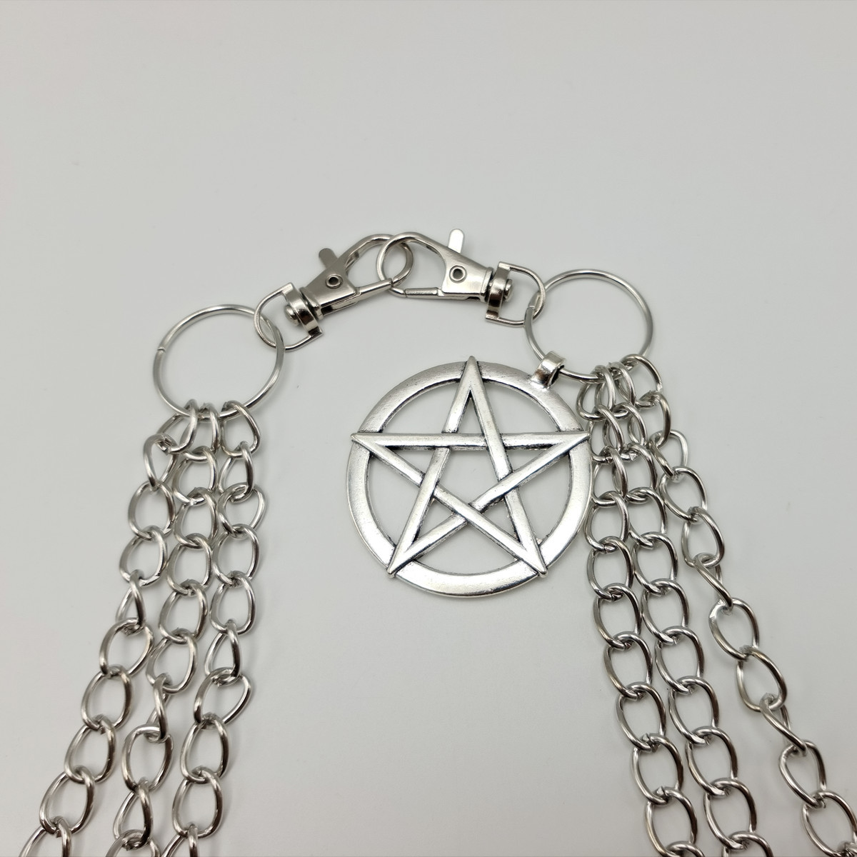 European and American cross-border jewelry fashion metal five-pointed star waist chain female punk retro multi-layer metal body chain wholesale