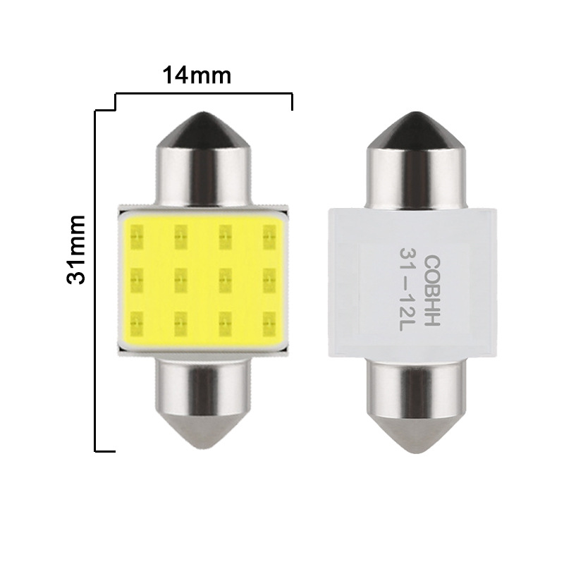Car led roof light reading light double-pointed COB highlight license plate light trunk light compartment light