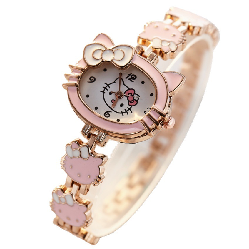 New Style Fashion Cute Children's Watch Student Kt Cat Watch Women's Women's Electronic Quartz Watch
