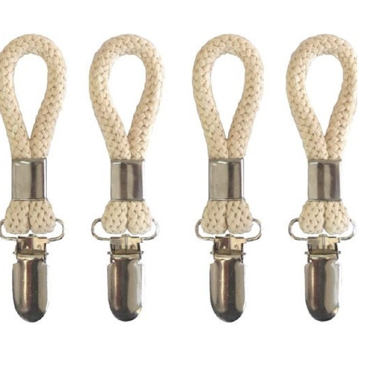 Factory cross-border direct supply Towel clip cotton rope bath Towel clip anti-rust metal bathroom clip Towel clip Cotton