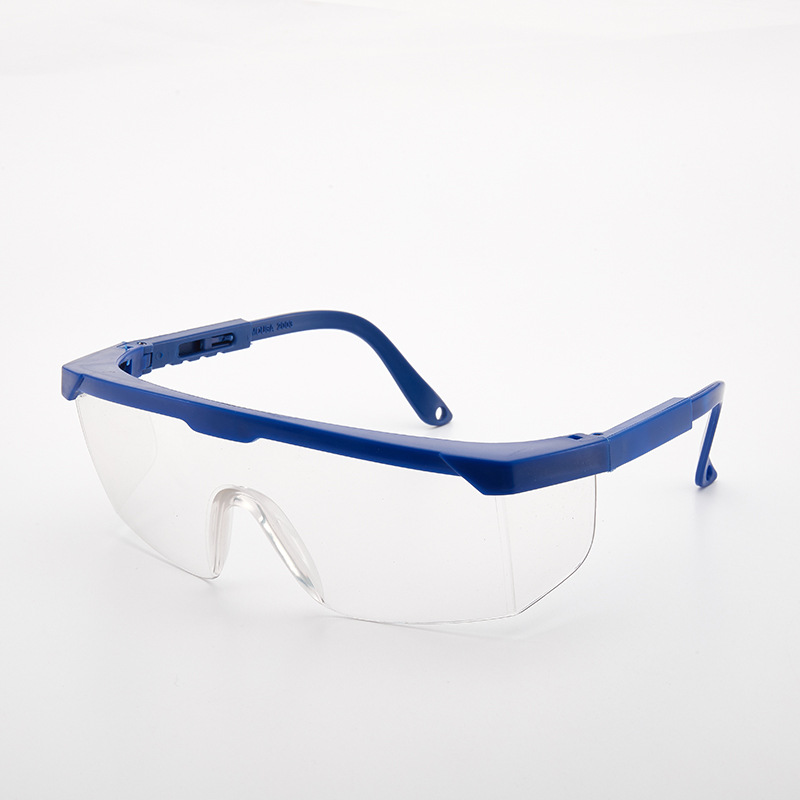 Factory Retractable Leg Glasses Black Frame White Sheet Anti-splash Labor Protection Glasses Dust-proof Protective Leg Goggles