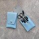 Blue 6-piece leather case