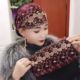 Embroidery Baotou cap wine red